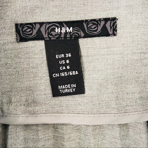 H&M Grey and Black Pleated Circle Skirt Sz 6 - Picture 3 of 6